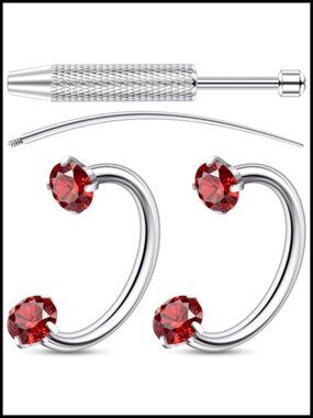 Horseshoe Septum Ring Nose Daith Earring Titanium Piercing Jewelry